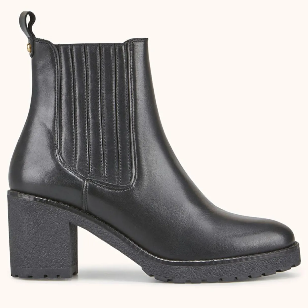 Femme Cosmoparis Bottines^Chelsea boots en Cuir Bena noirs - Talon 7 cm