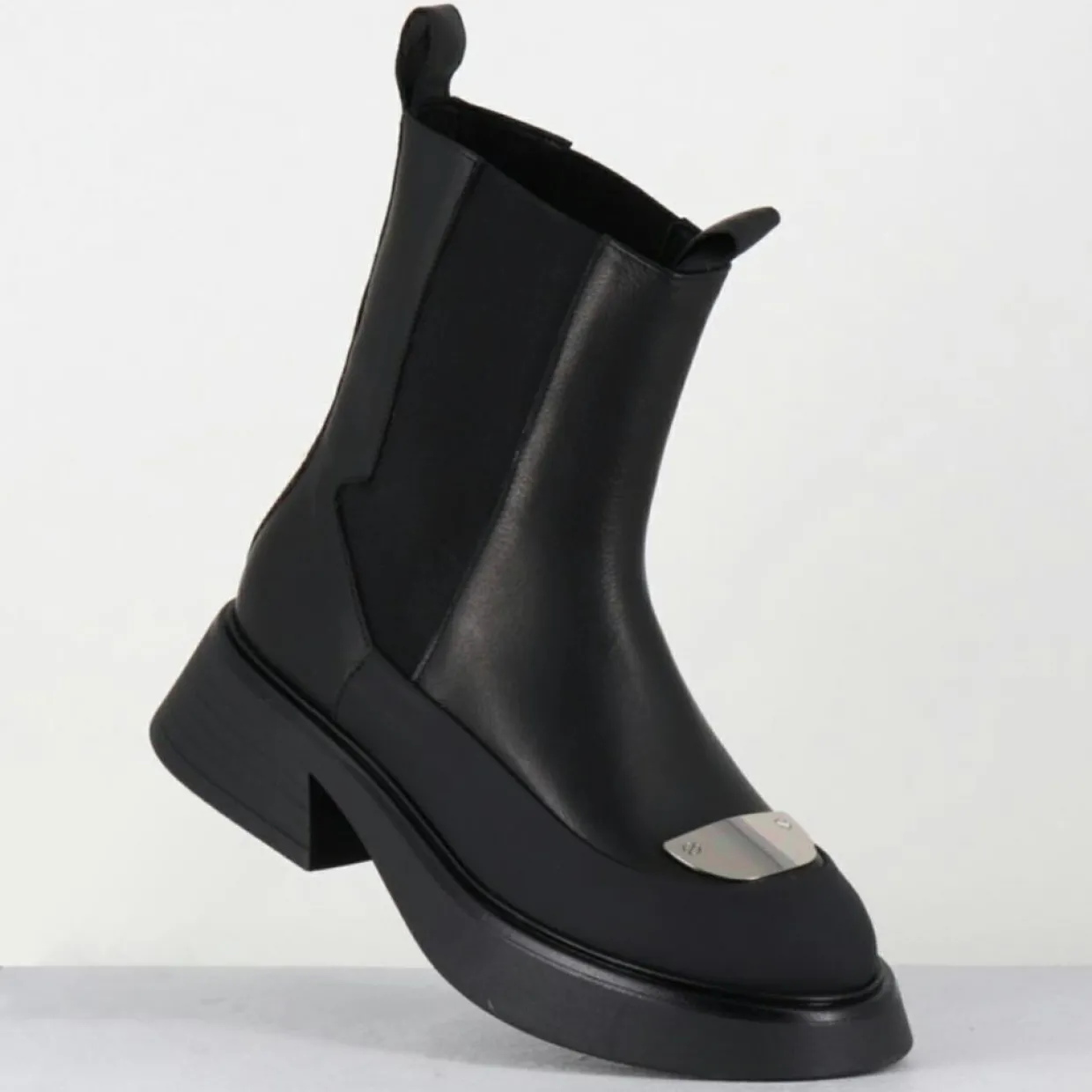Femme Garrice Lab Bottines^Chelsea Boots en Cuir bike noires