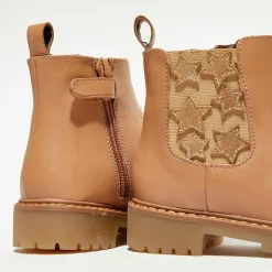 Enfant Apologie Fille^Chelsea boots en Cuir Boutchou camel