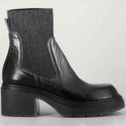 Femme Garrice Lab Bottines^Chelsea boots en Cuir Gusto anthracite - Talon 6 cm