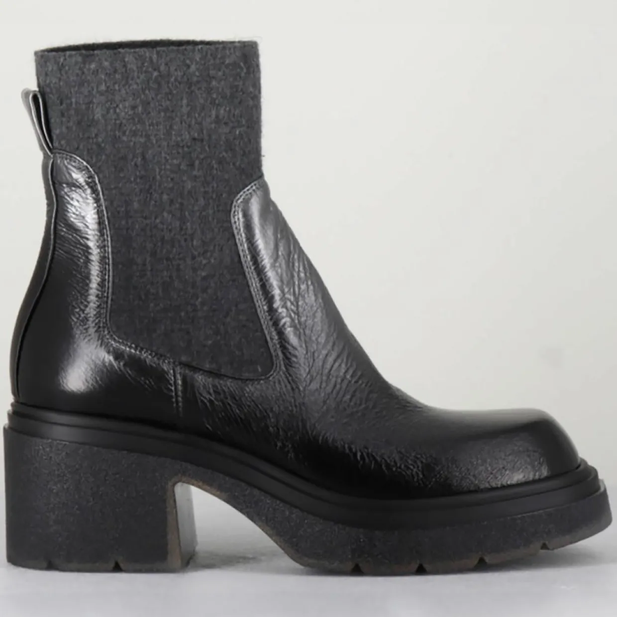 Femme Garrice Lab Bottines^Chelsea boots en Cuir Gusto anthracite - Talon 6 cm