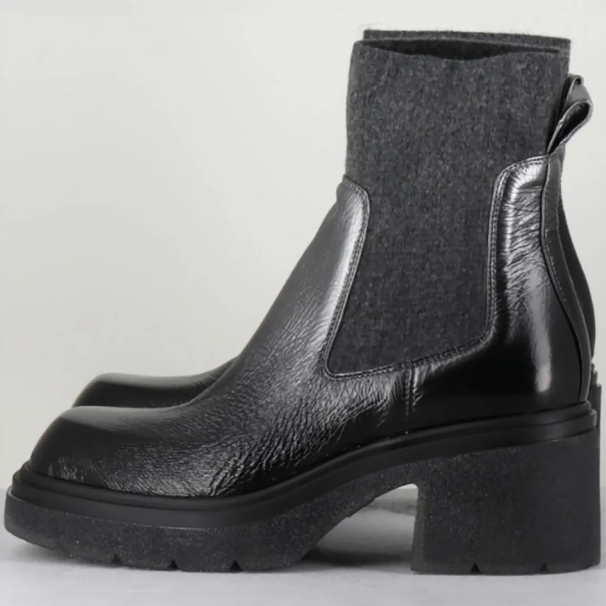 Femme Garrice Lab Bottines^Chelsea boots en Cuir Gusto anthracite - Talon 6 cm