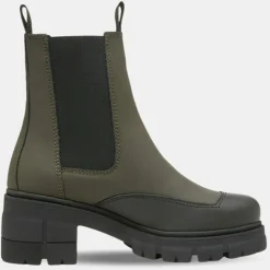 Femme Marc O'Polo Bottines^Chelsea Boots en Cuir kaki
