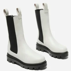 Chelsea boots en Cuir Lia crème-Flattered Hot