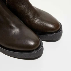 Chelsea boots en Cuir marron - Talon 4.5 cm-Garrice Lab Discount