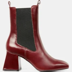 Chelsea Boots en Cuir marron - Talon 7 cm-Galeries Lafayette Online