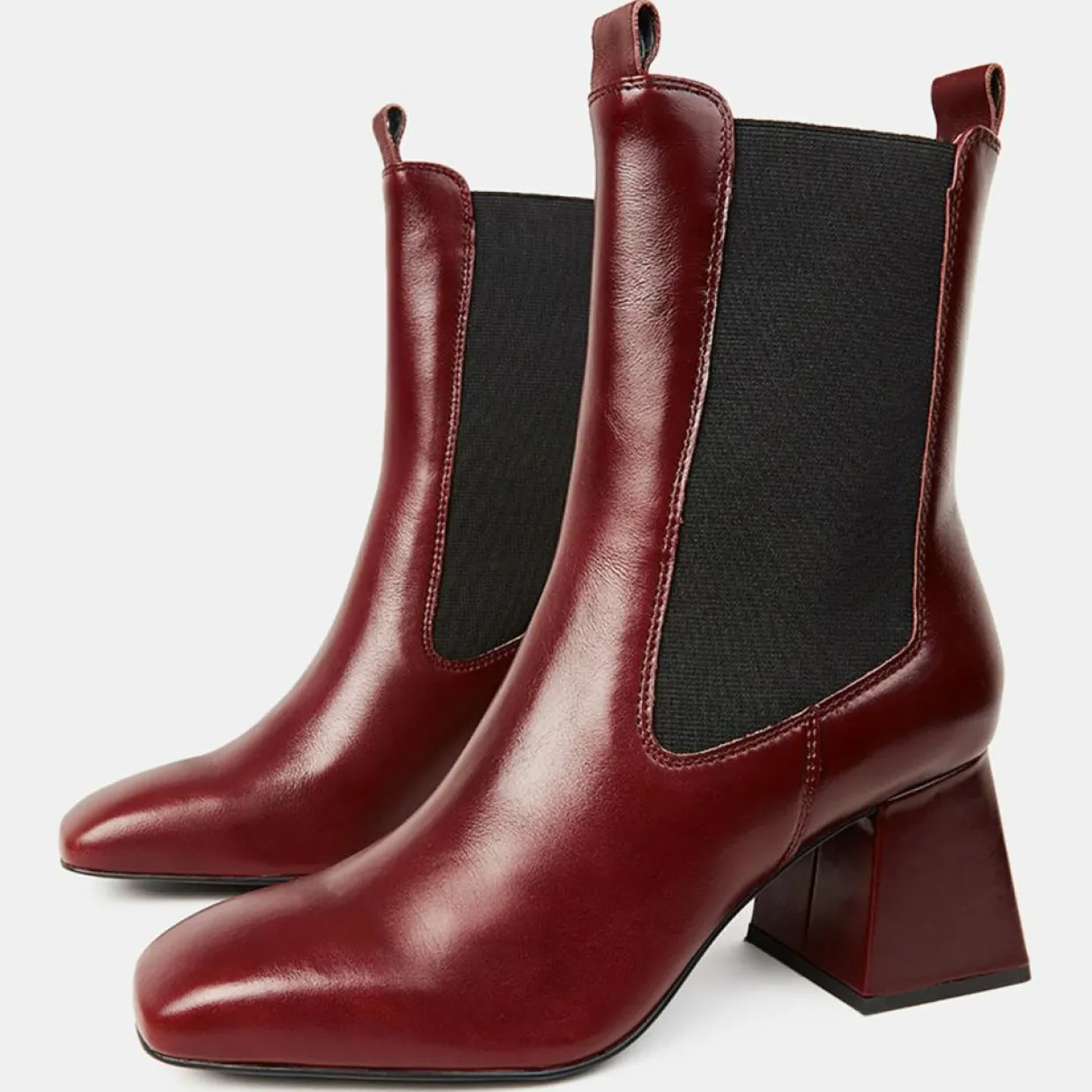 Chelsea Boots en Cuir marron - Talon 7 cm-Galeries Lafayette Online