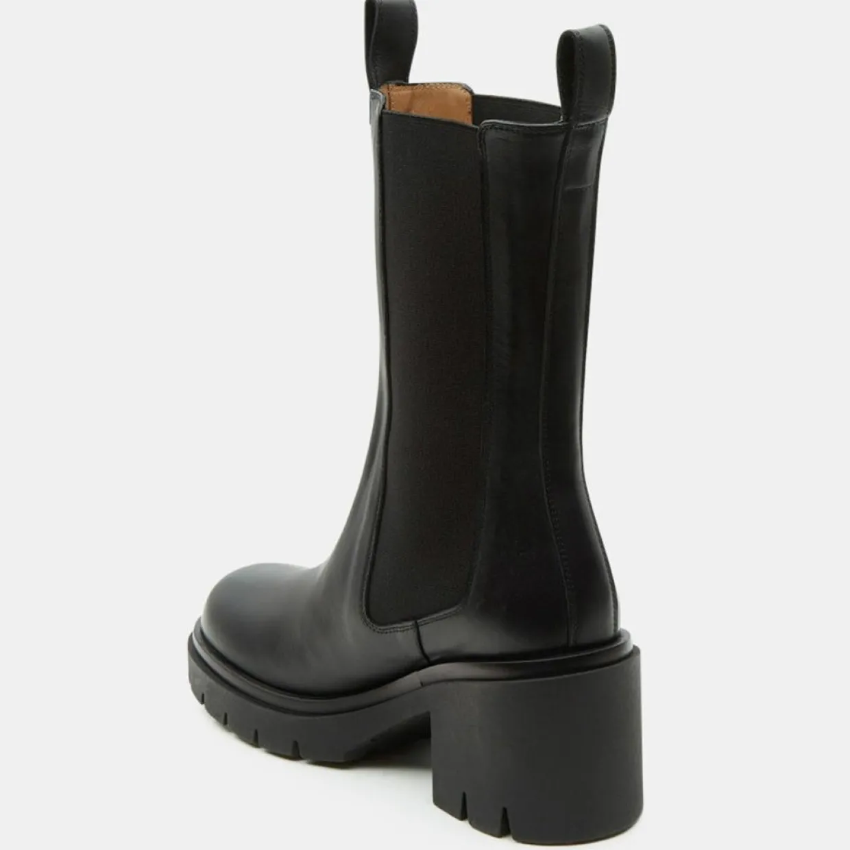 Femme Flattered Bottines^Chelsea Boots en Cuir Mid noires - Talon 8 cm