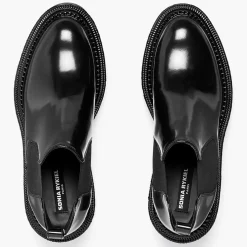 Chelsea boots en Cuir Montresor noires - Talon 6 cm-Sonia Rykiel