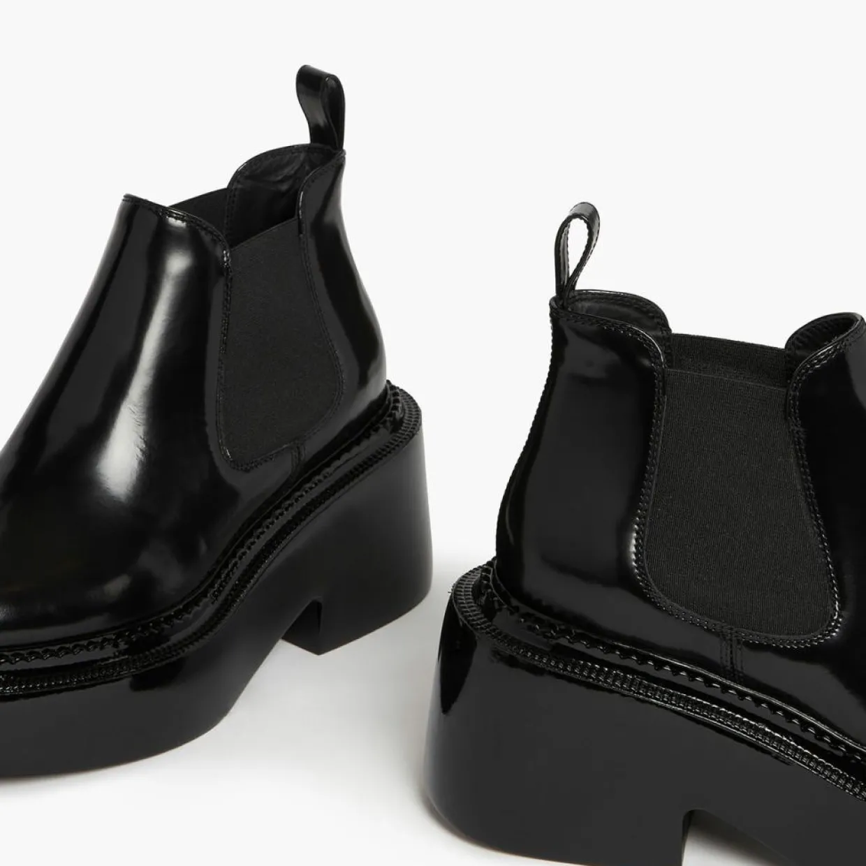 Chelsea boots en Cuir Montresor noires - Talon 6 cm-Sonia Rykiel