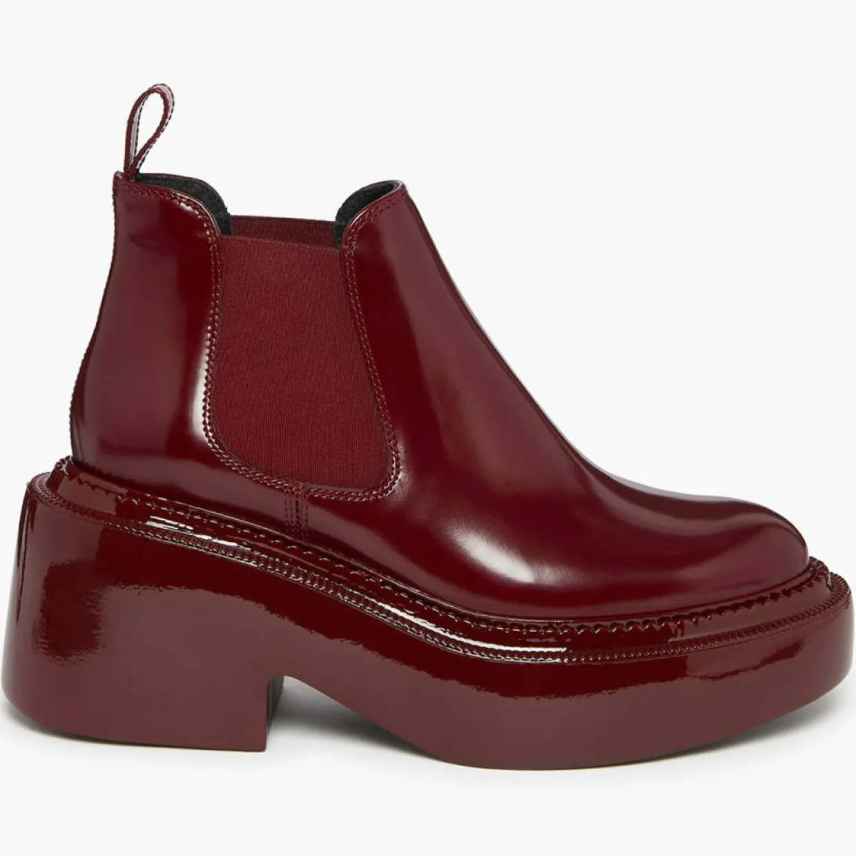 Chelsea boots en Cuir Montresor bordeaux - Talon 6 cm-Sonia Rykiel Sale
