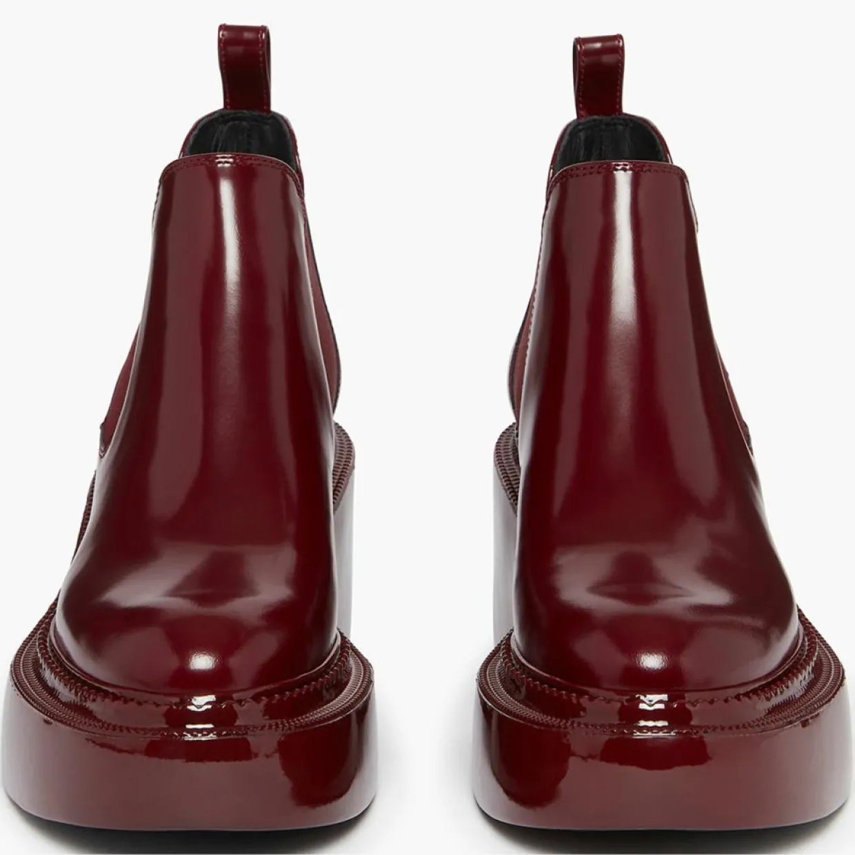 Chelsea boots en Cuir Montresor bordeaux - Talon 6 cm-Sonia Rykiel Sale