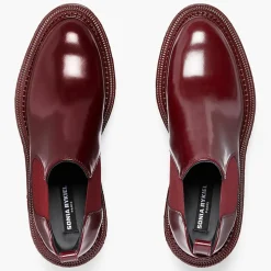 Chelsea boots en Cuir Montresor bordeaux - Talon 6 cm-Sonia Rykiel Sale