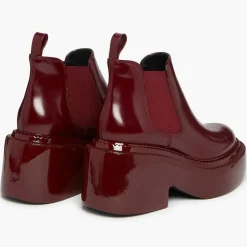 Chelsea boots en Cuir Montresor bordeaux - Talon 6 cm-Sonia Rykiel Sale