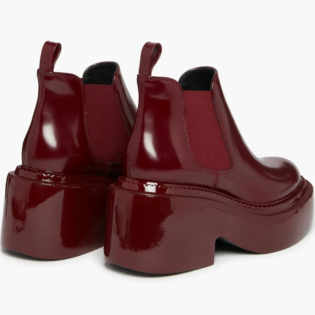Chelsea boots en Cuir Montresor bordeaux - Talon 6 cm-Sonia Rykiel Sale