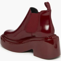Chelsea boots en Cuir Montresor bordeaux - Talon 6 cm-Sonia Rykiel Sale