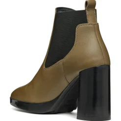 Chelsea Boots en Cuir Teulada olive/noir - Talon 9.5 cm-Geox Best