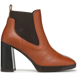 Chelsea Boots en Cuir Teulada brandy/coffee - Talon 9.5 cm-Geox Online