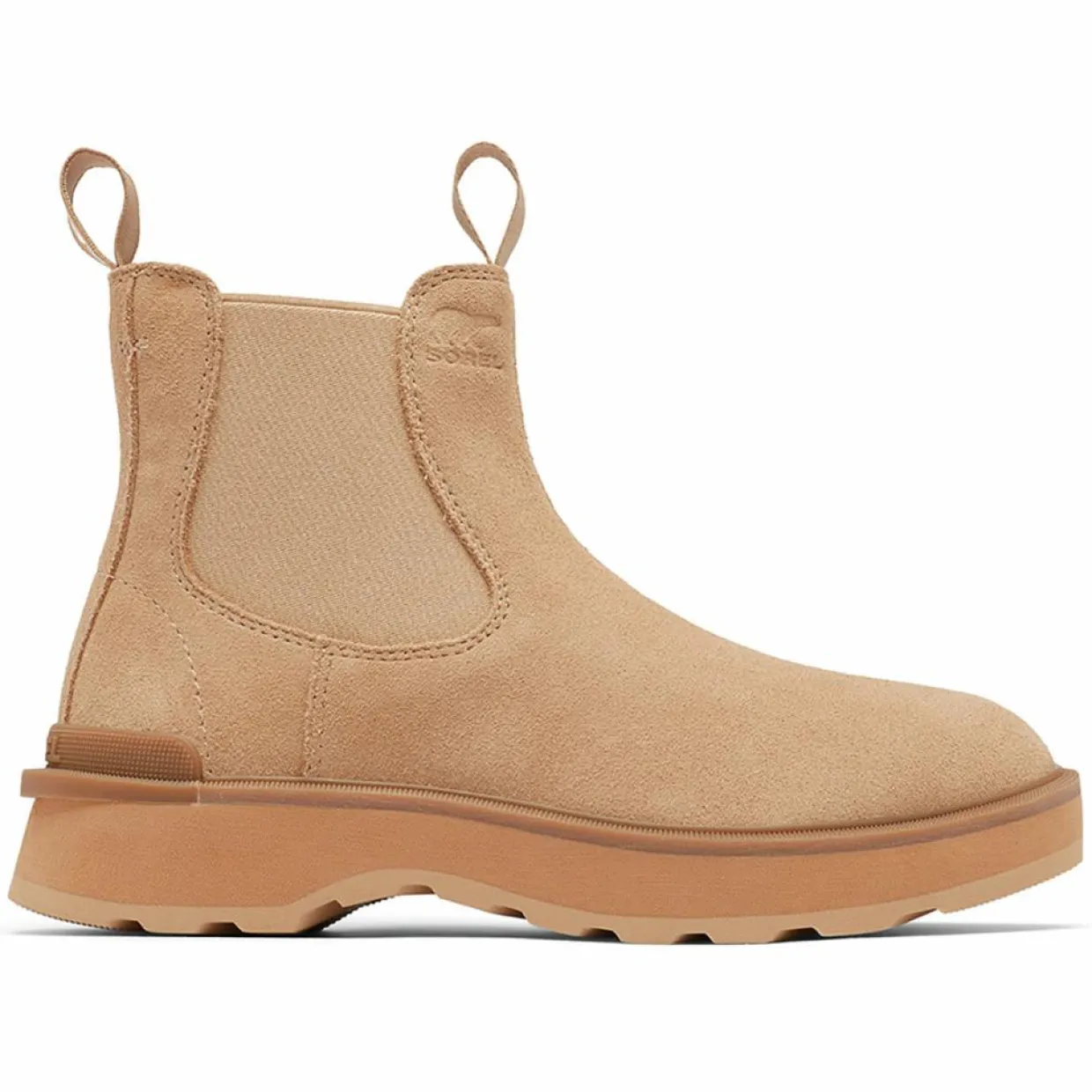 Femme Sorel Bottines^Chelsea boots en Velours de Cuir Hi-Line camel