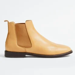 Homme Klom Boots^Chelsea Boots Jules en Cuir grainé cognac