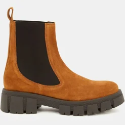Femme Galeries Lafayette Bottines^Chelsea boots semelle épaisse camel - Talon 4 cm