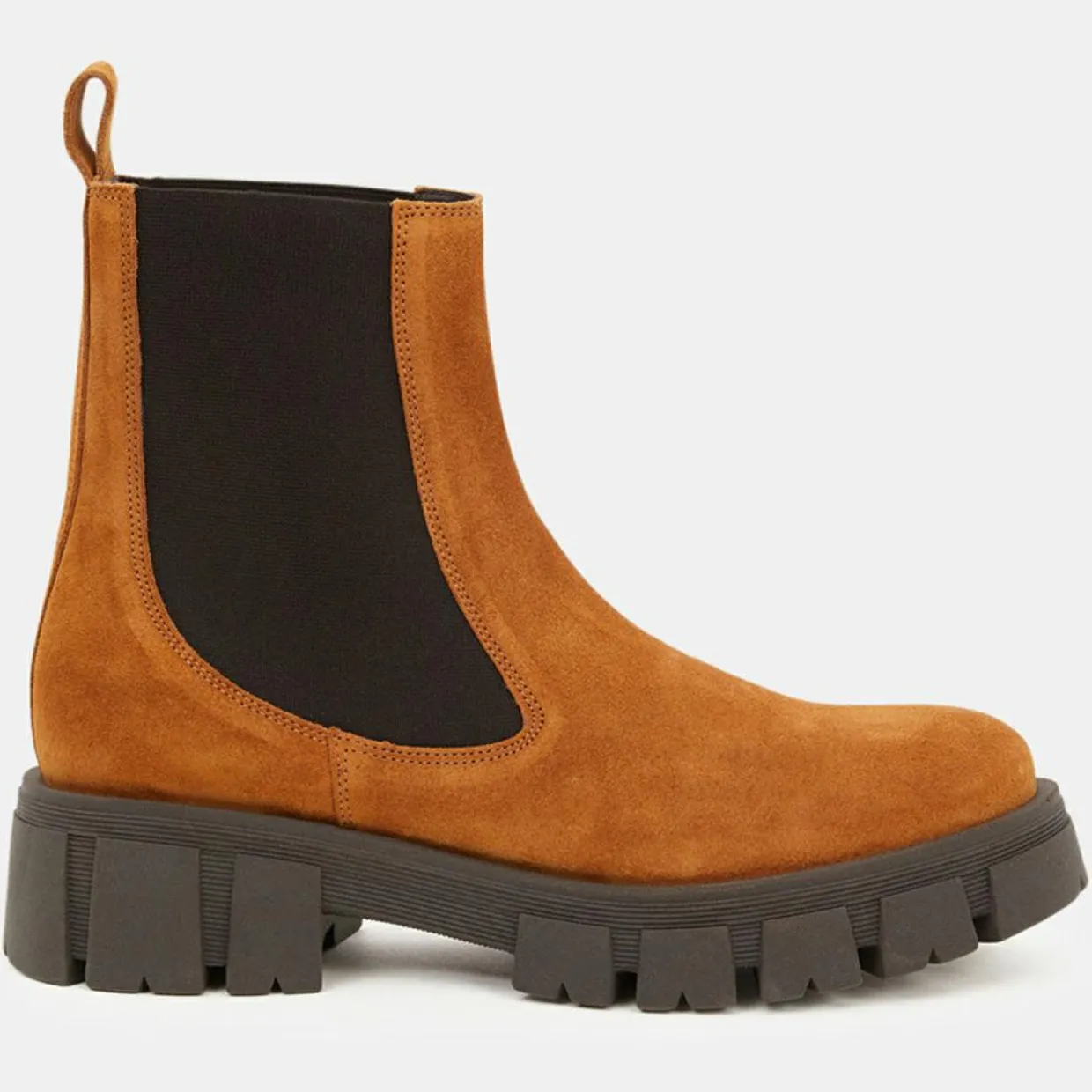 Femme Galeries Lafayette Bottines^Chelsea boots semelle épaisse camel - Talon 4 cm
