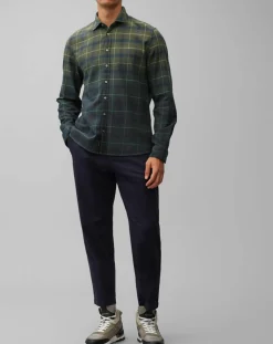 Homme Marc O'Polo Chemises^Chemise à Carreaux Degradé Sl kaki/bleu