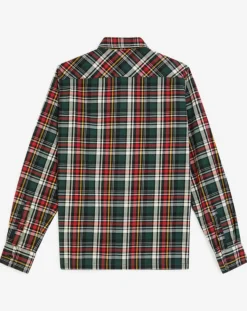 Chemise à carreaux rouge/vert-Replay Discount