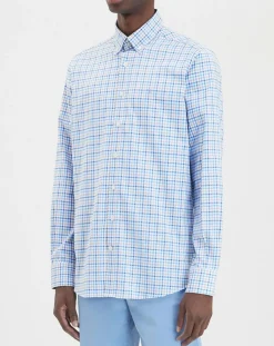 Homme Hackett London Chemises^Chemise à carreaux tricolore beige/bleu