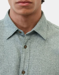 Homme Marc O'Polo Chemises^Chemise 100% Coton Bio Regular Fit chinée verte