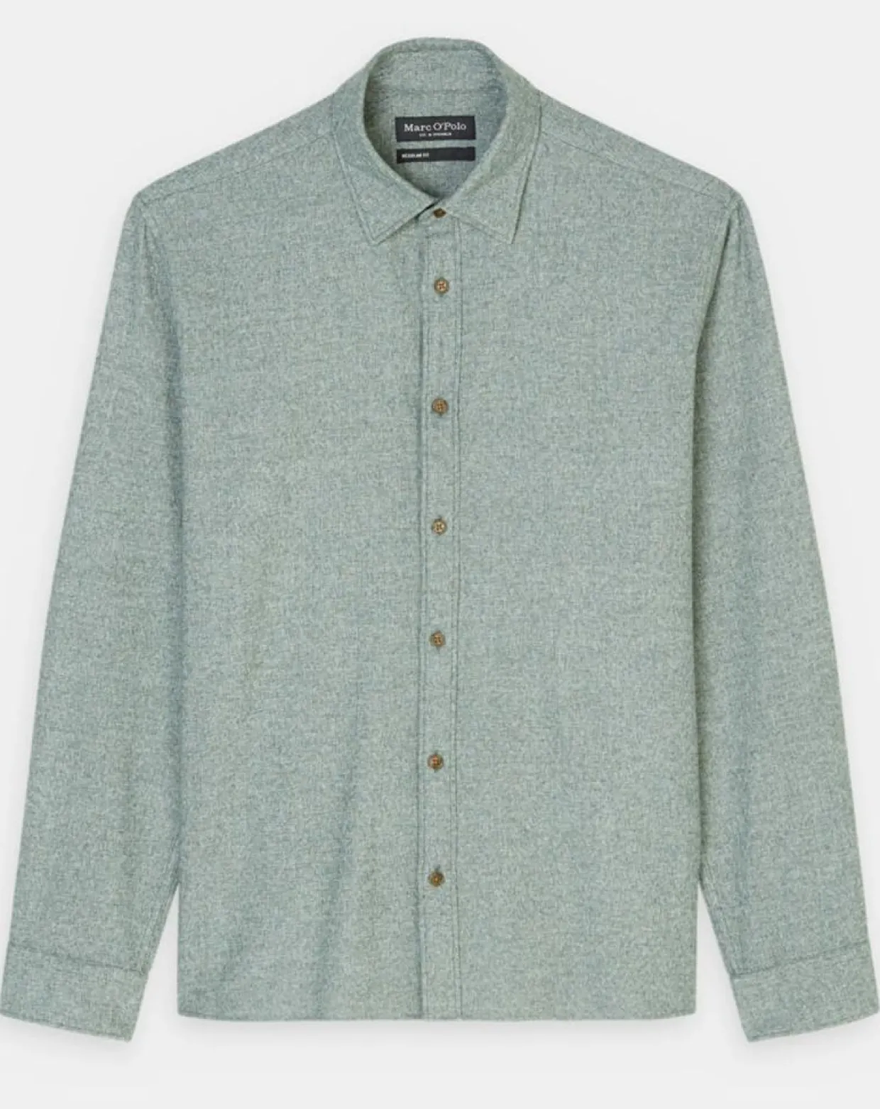 Homme Marc O'Polo Chemises^Chemise 100% Coton Bio Regular Fit chinée verte