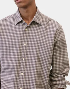 Chemise 100% Coton Bio Regular Fit multicroix blanc/violet-Marc O'Polo Online