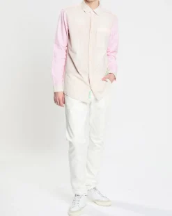 Homme Scotch & Soda Chemises^Chemise 100% Coton Bio Regular Fit Seersuck à rayures rose/beige