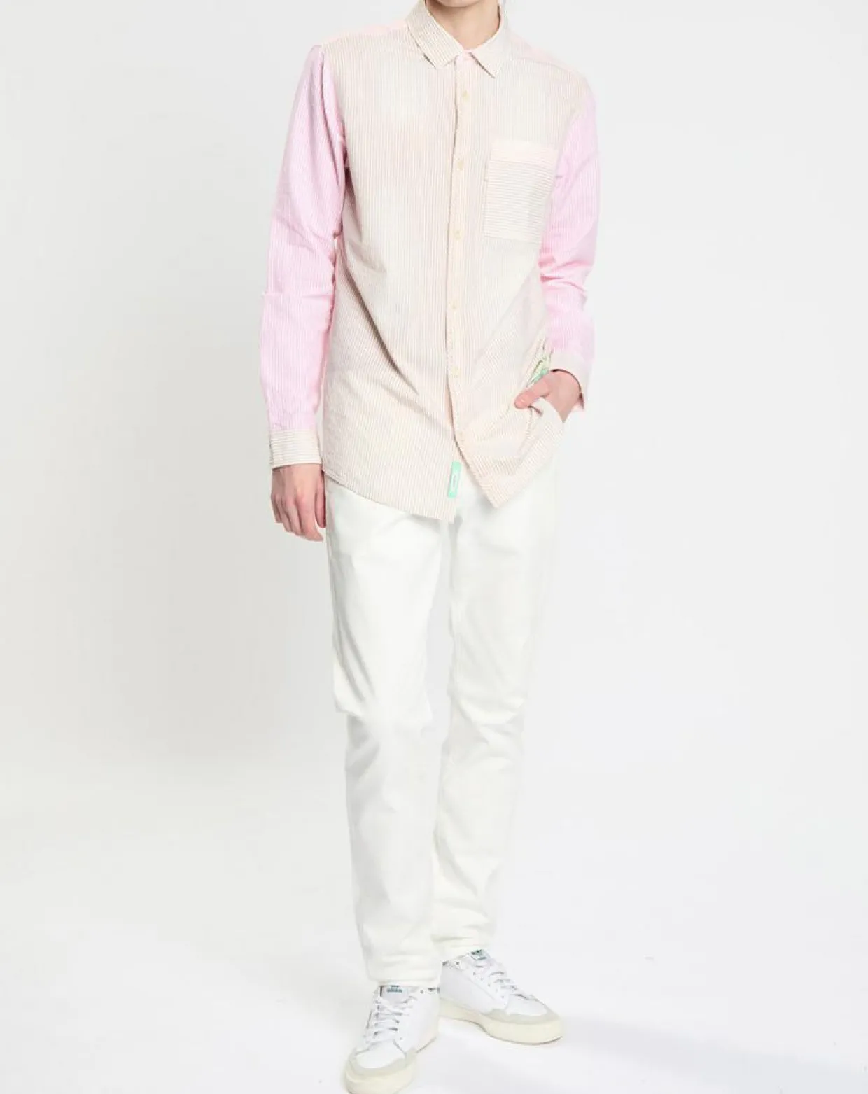 Homme Scotch & Soda Chemises^Chemise 100% Coton Bio Regular Fit Seersuck à rayures rose/beige
