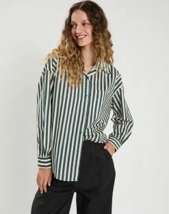 Femme The Korner Chemises^Chemise Emy bleu/crème