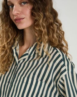 Femme The Korner Chemises^Chemise Emy bleu/crème