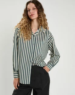 Femme The Korner Chemises^Chemise Emy bleu/crème
