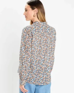 Chemise à Fleurs orange/bleu-Marc O'Polo Best