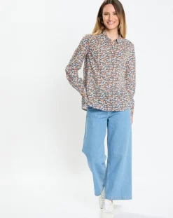 Chemise à Fleurs orange/bleu-Marc O'Polo Best
