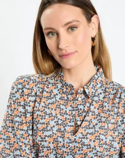 Chemise à Fleurs orange/bleu-Marc O'Polo Best