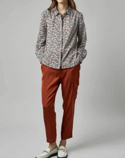 Chemise à Fleurs orange/bleu-Marc O'Polo Best