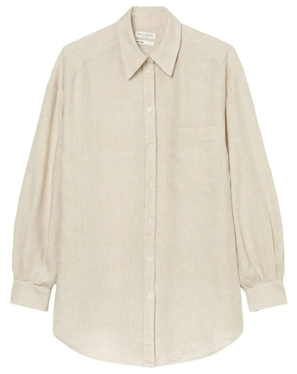 Chemise 100% Lin Drapé beige-Marc O'Polo Discount