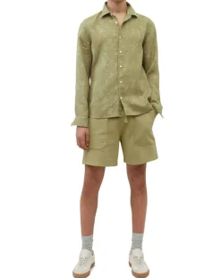 Chemise 100% Lin manches longues Sf kaki clair-Marc O'Polo Hot