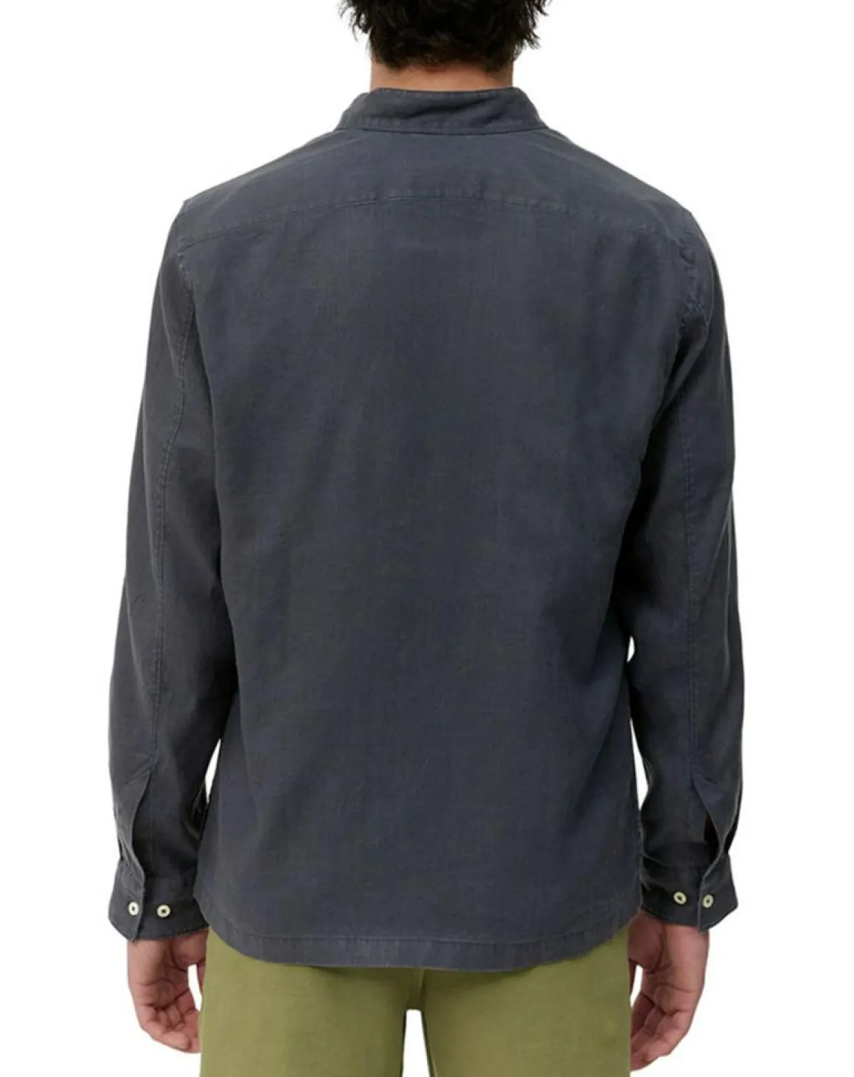 Chemise 100% Lin manches longues Mao Sf bleu marine-Marc O'Polo Outlet