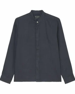 Chemise 100% Lin manches longues Mao Sf bleu marine-Marc O'Polo Outlet