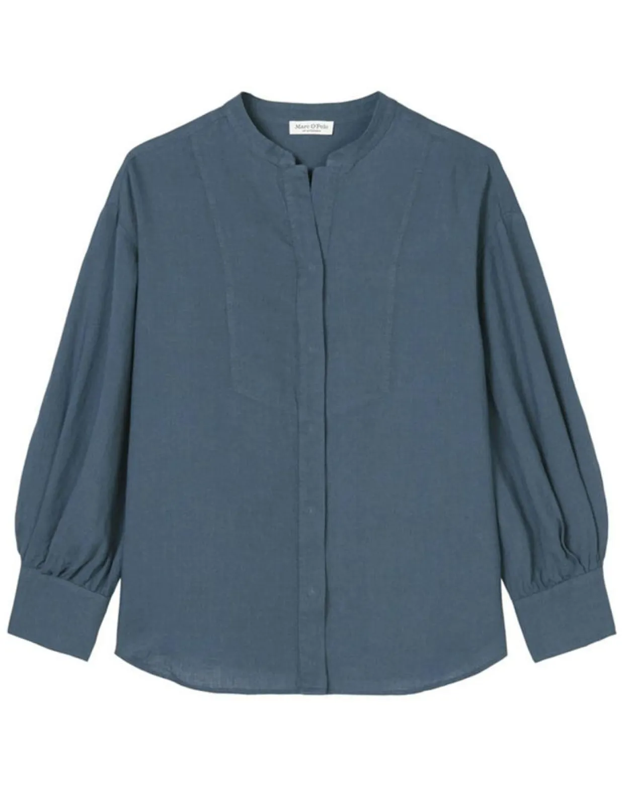 Chemise 100% Lin sans manches Col bleu moyen-Marc O'Polo