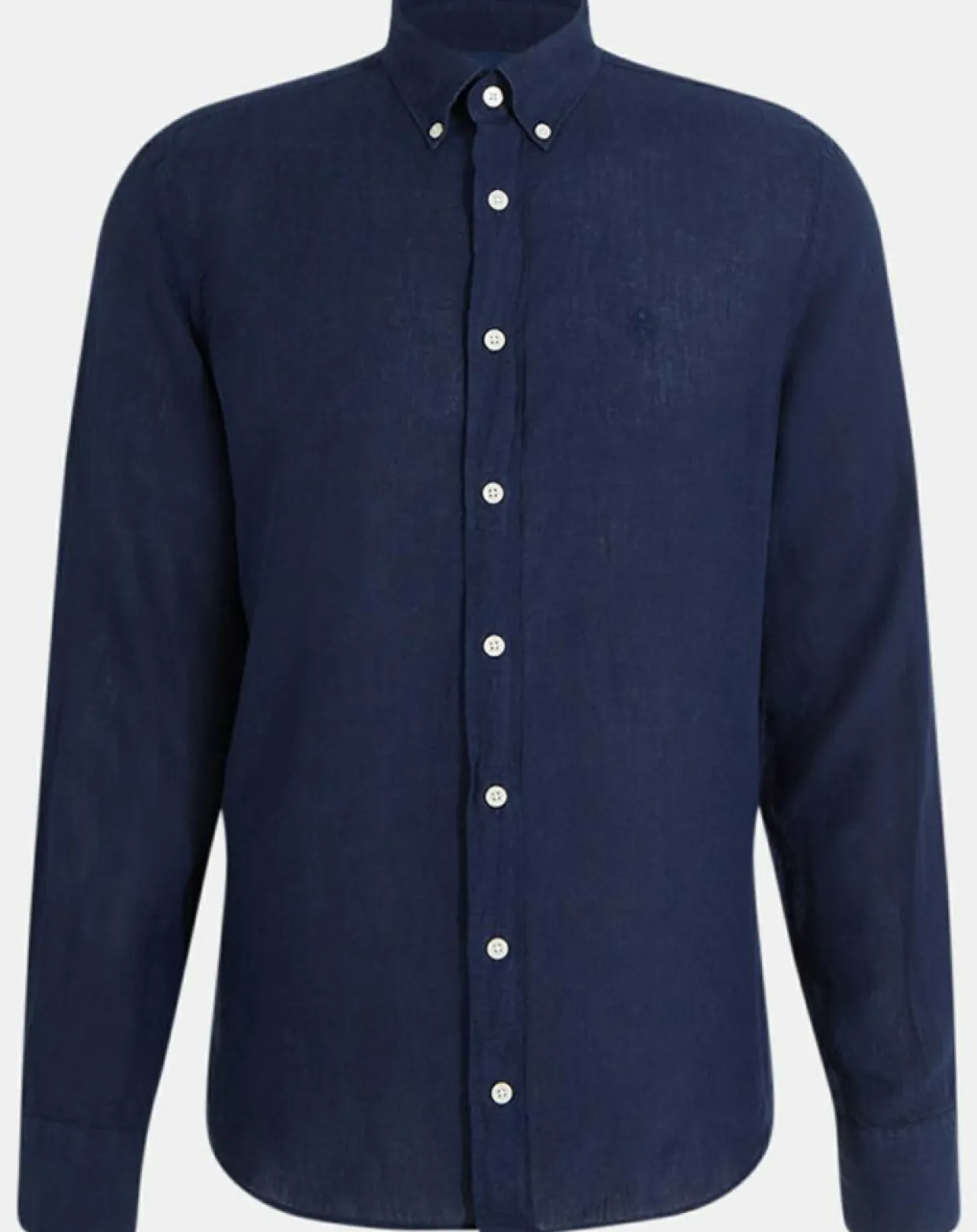Chemise 100% Lin Slim Fit bleu foncé-Hackett London Hot