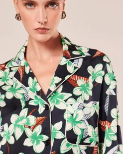 Chemise à motif fleurs nocturne-Tara Jarmon Clearance