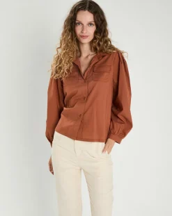 Chemise Perrine marron-The Korner Sale