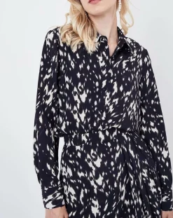 Femme See u Soon Chemises^Chemise Acacia tachetée noire